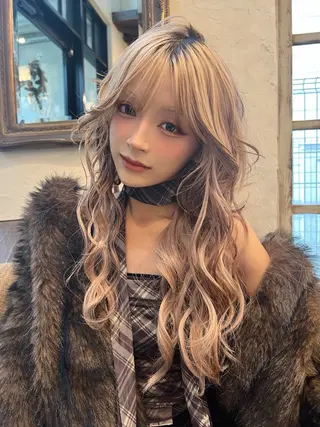 ロング カラー belle 表参道 terrace所属・抜きっぱなしブロンド /ハイトーン/カナタのヘアスタイル