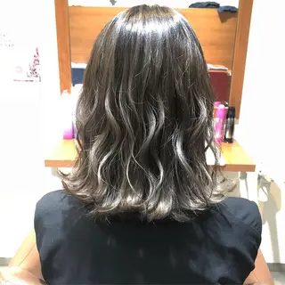 セミロング カラー 萩原 凌✄﻿のヘアスタイル