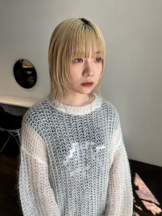 ミディアム カラー ワンホンヘア ケラチン/Kaitoのヘアスタイル