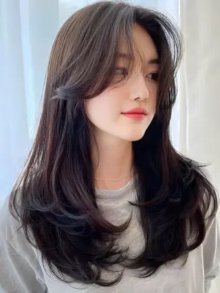 ロング 映える顔まわり/前髪 特化 💗 ユキマのヘアスタイル