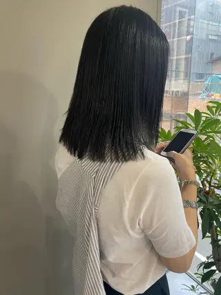 ミディアム カラー ヘアアレンジ ボブ /ニュアンス/ satomi🧸💖のヘアスタイル