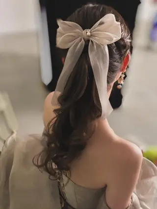 ロング ヘアアレンジ achieve m＋茶屋町店所属・ヘアメイクサロン 梅田茶屋町のヘアスタイル