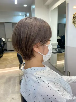 ショート カラー 山下夕月 ショート🫧ボブのヘアスタイル