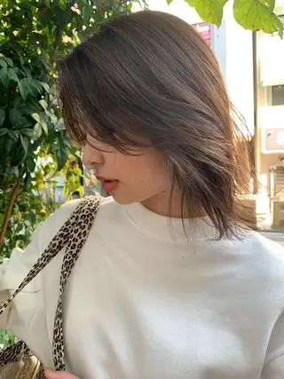 ミディアム カラー パーマ/ボブ/ 神戸/豊浦翔太のヘアスタイル