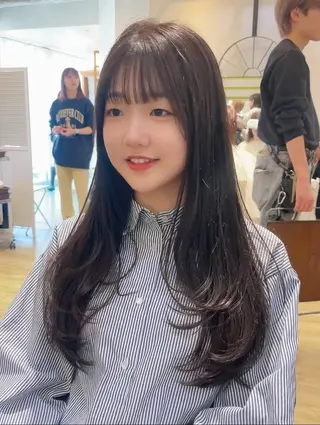 ロング カラー 大人可愛い透明感🌟 小顔・韓国髪🌟野中のヘアスタイル