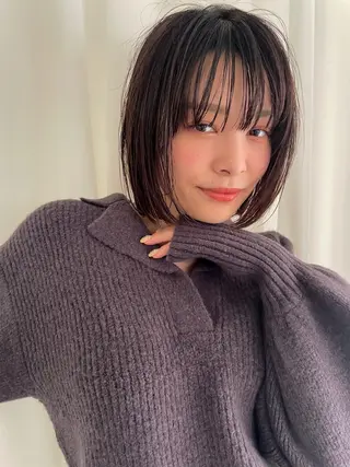 ショート カラー ボブ/レイヤー/透明 感カラー/dai🌿のヘアスタイル