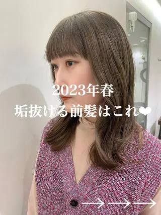 ミディアム ヘアアレンジ GO TODAY シェアサロン 銀座Arc店所属・デジタルパーマ🫧 韓国風ヘア🫧サクラのヘアスタイル