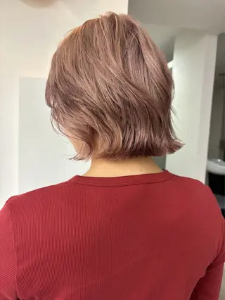ミディアム ボブ/ベージュ /MIYUのヘアスタイル