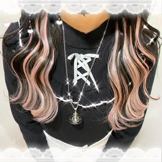 セミロング すみす🎀ヘアメ/ 艶カラー/エクステのヘアスタイル