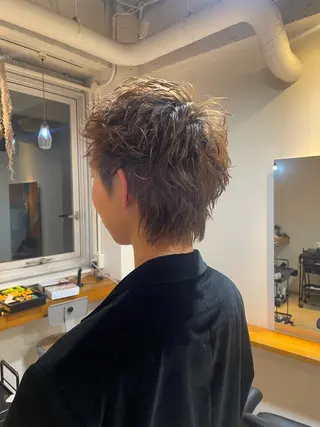 ショート パーマ メンズ RIN／韓国ヘア レイヤーカットのヘアスタイル