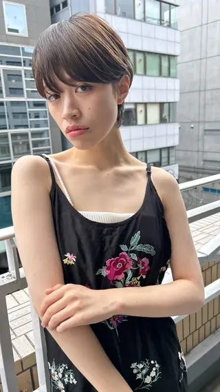 ショート カラー ショート/ボブ/ 心斎橋/宮脇美奈のヘアスタイル