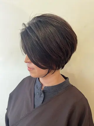 ショート カラー パーマ 🌼大人美人ショート 佐藤慎哉🌼のヘアスタイル