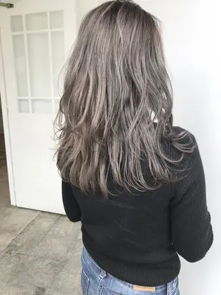 セミロング ボブ/ハイトーン 立川loose 下田のヘアスタイル