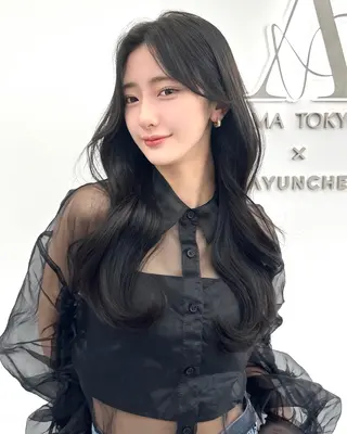 セミロング 前髪顔まわりカット 🌈中村海聖のヘアスタイル