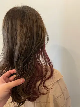 セミロング カラー イトウ アキノリのヘアスタイル