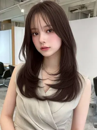 ロング 顔周り指名NO.1 🤍似合わせ／Maoのヘアスタイル