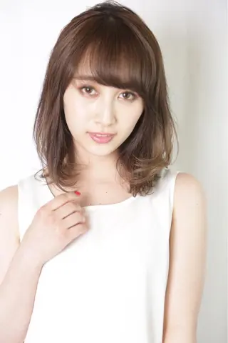 セミロング カラー しが りょーたのヘアスタイル