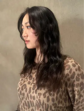 セミロング パーマ 村井 隆仁のヘアスタイル
