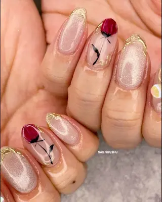 ネイル 3dパーツ/流行り 👧shushu❤️のネイルデザイン