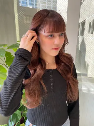 ロング カラー ヘアアレンジ 🪸ハイトーンカラー エクステmisakiのヘアスタイル
