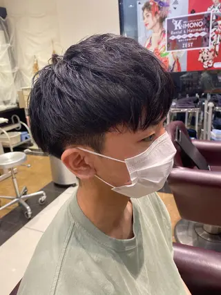 ショート メンズ 酸スト/フェザー パーマ/三谷海斗のヘアスタイル