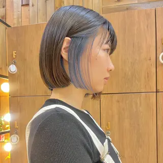 ミディアム カラー アカネ/暖色カラー /ボブ🪐🧡のヘアスタイル