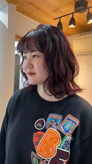 ミディアム 暖色カラー/レイヤー カット☁️MEI☁️のヘアスタイル