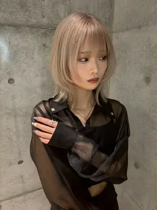 ミディアム まいか🤎髪質改善 ミルクティーボブ🎀のヘアスタイル