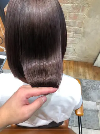 ショート カラー パーマ 新宿✨顔周りカット 韓国ヘア/坂本亜裟海のヘアスタイル