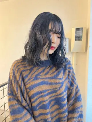 ミディアム カラー aya/メンズヘア/ メンズカット/ボブのヘアスタイル