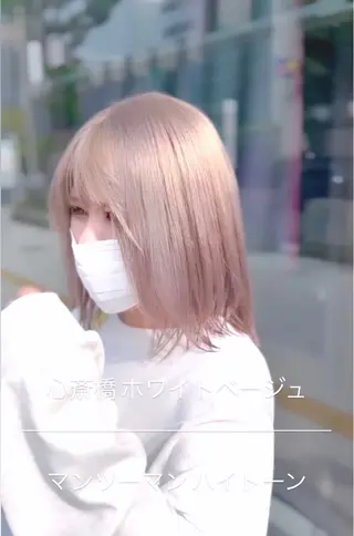 ミディアム カラー 👑松山ストレート/ メンズヘア/龍仁👑のヘアスタイル