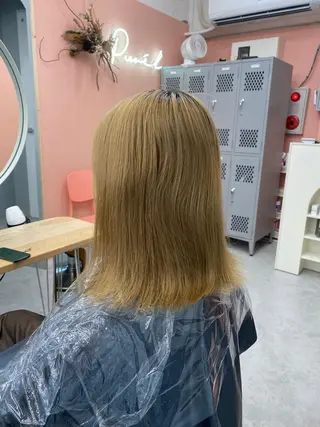 ショート カラー メンズ soi所属・ケアブリーチ/ツヤ髪 /ハイトーン/西村のヘアスタイル