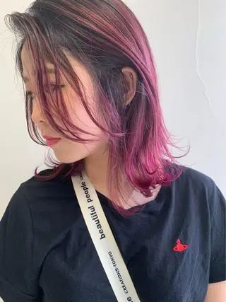 ミディアム カラー hair &eye LAWE.店長のヘアスタイル