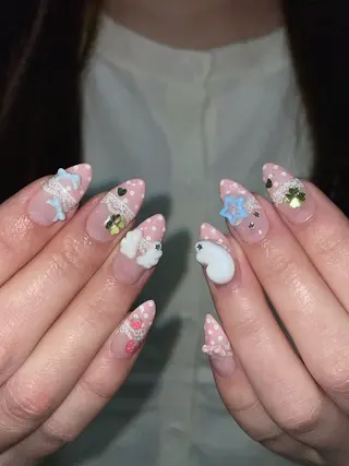 ネイル GO TODAY 吉祥寺Glint所属・うの 韓国ﾈｲﾙ໒꒱⋆⭒˚のネイルデザイン