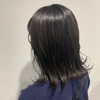 セミロング カラー IwAsh  大和駅店所属・shiho .のヘアスタイル