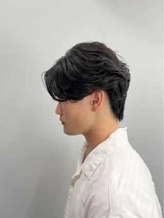 ショート パーマ メンズ ニュアンスパーマ/ ウルフ/ときなのヘアスタイル