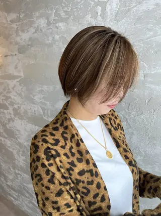 ショート カラー ラブーケ中川中島店 クラタチカコのヘアスタイル
