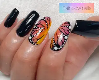 ネイル Rainbow nailsくろちゃんのネイルデザイン
