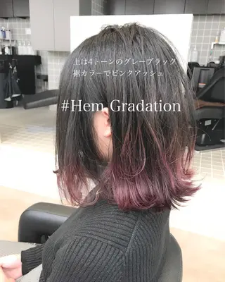 ショート カラー ヘアアレンジ TONE所属・透明感カラー/ 韓国ヘア/縮毛矯正のヘアスタイル