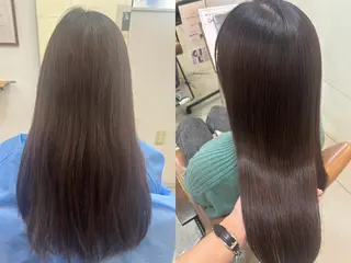 セミロング パーマ 頭皮×髪質改善 透明感カラー💎中村のヘアスタイル