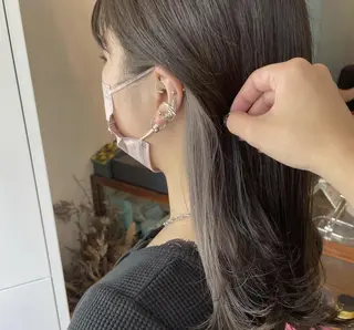 ミディアム カラー パーマ CEINE【セーヌ】 三軒茶屋のヘアスタイル