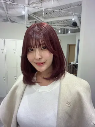 ミディアム soyon心斎橋所属・♡透明感/艶カラー/ M a I ♡のヘアスタイル