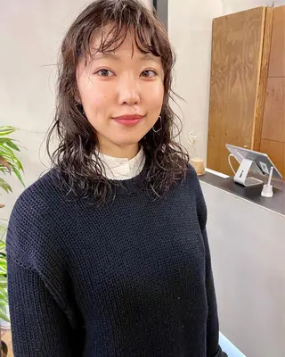 セミロング カラー パーマ tatsumi/ボブ ウルフ/レイヤーのヘアスタイル