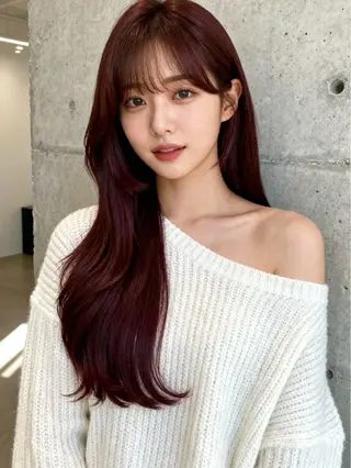 セミロング 韓国レイヤーカット 🫧大阪梅田レイヤーのヘアスタイル