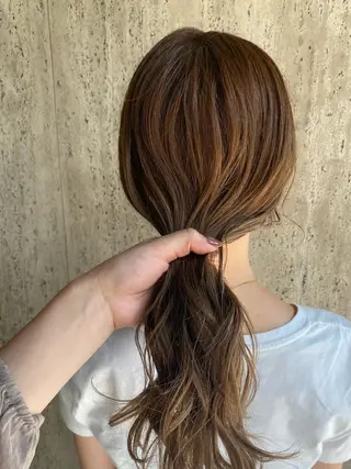 ロング カラー Rinka/梅田/ 透け感カラー🤎のヘアスタイル