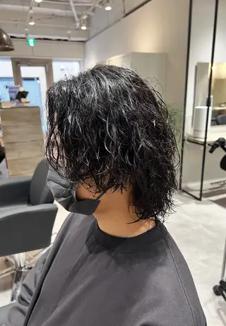 ミディアム パーマ メンズ 【パーマ満足度No. 1🥇】宮脇 大樹のヘアスタイル