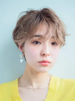 ショート カラー パーマ 水口 英里のヘアスタイル