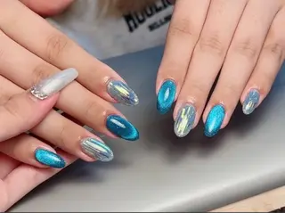 ミディアム 🌟桜beauty 🌟プロ ネイリストのネイルデザイン