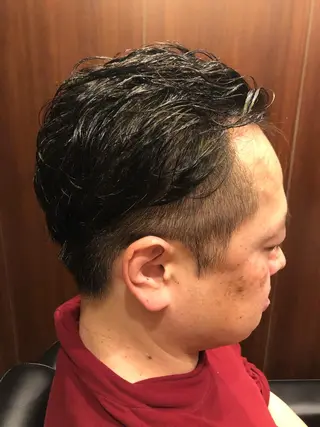 ショート パーマ メンズ HIRO GINZA BARBER SHOP 大阪所属・木村 りきのヘアスタイル