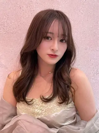 ロング 新宿/韓国レイヤー/ 顔周りカット松本美晴のヘアスタイル